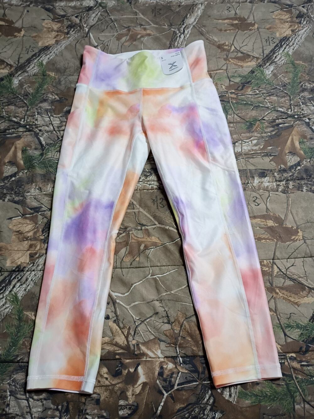 Xersion Crop Leggins High-rise Small Womens Watercolor Anti-odor Quick-dry NWT